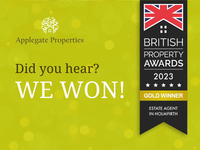 Applegate Properties named Holmfirth’s leading estate agent Applegate
