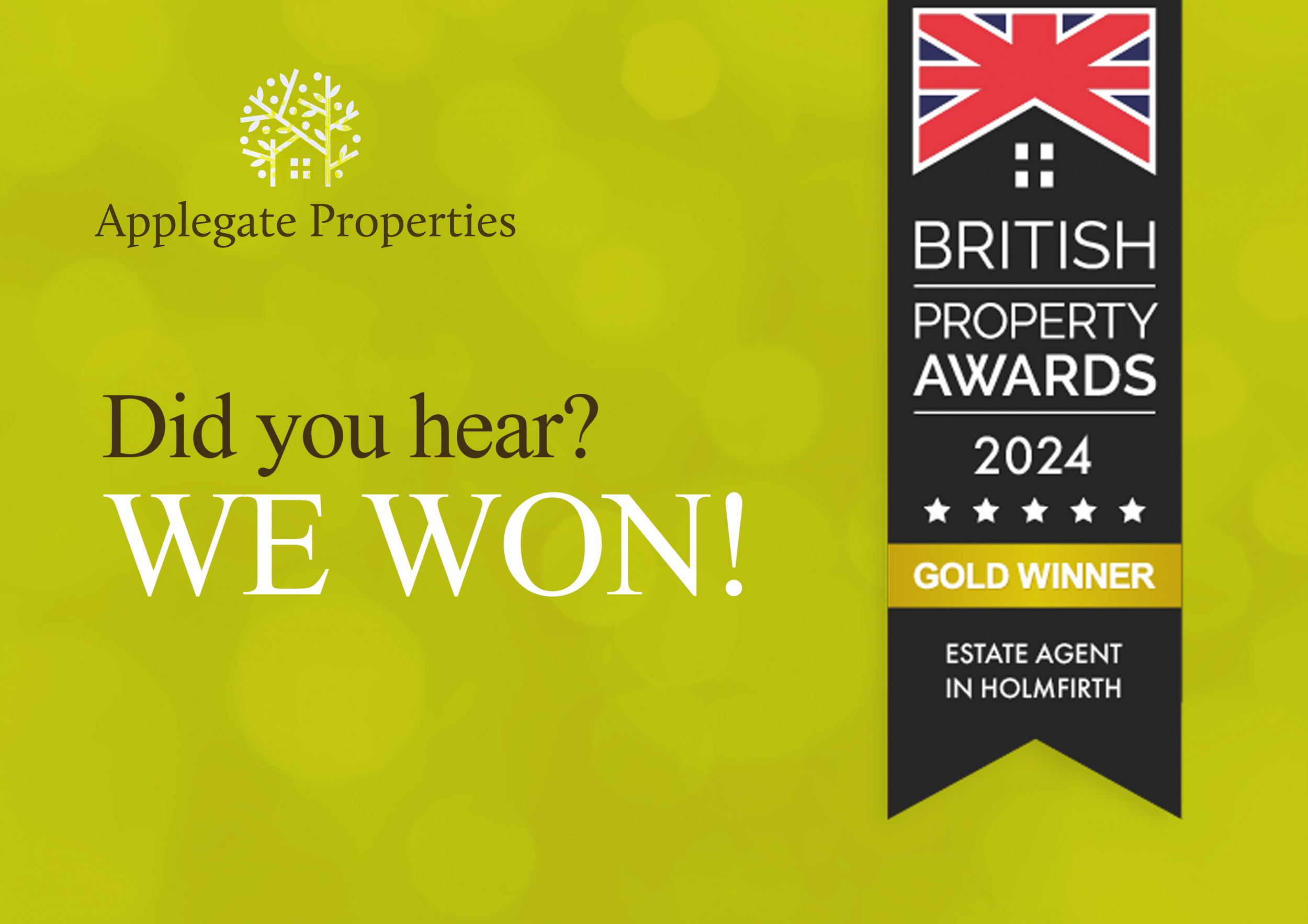 Applegate Properties named Holmfirth’s leading estate agent for the second year running